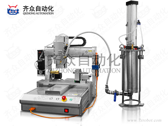 活塞储料桶型胶阀卧式三轴全自动点胶机